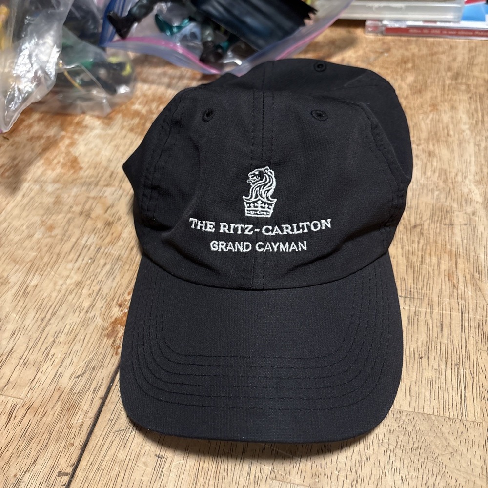 The Ritz Carlton Hat Hotel Adult Classic Cut Navy Grand Cayman Strap Back Cap